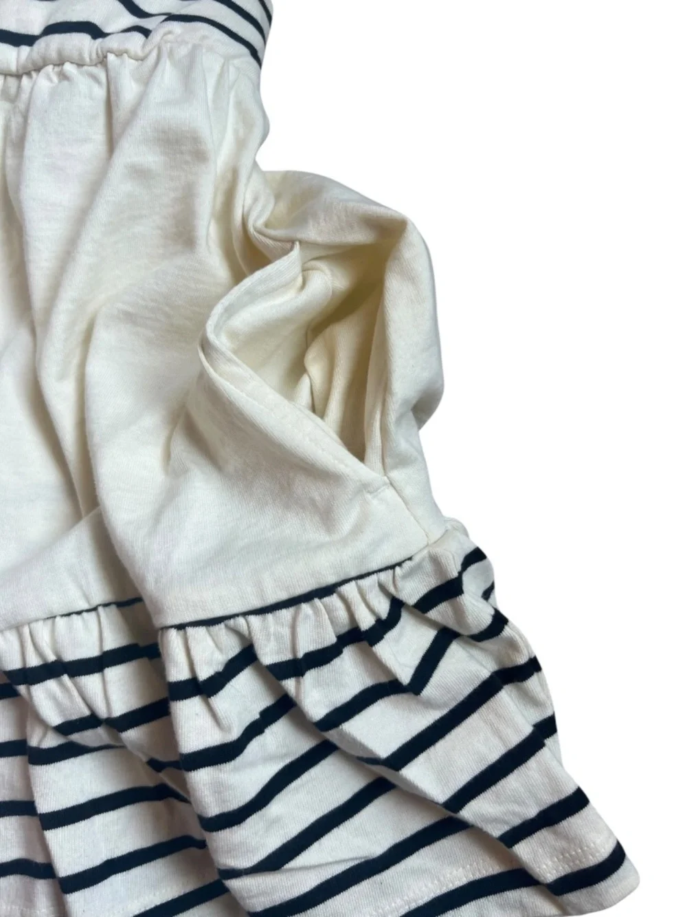 Hanna Andersson Ecru & Black Stripe Pocket Dress 3T NWOT 100% Cotton